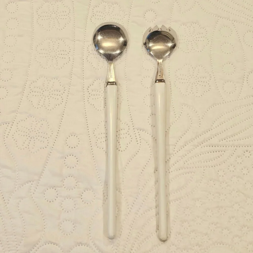 Vintage Stainless Salad Serving Set 11